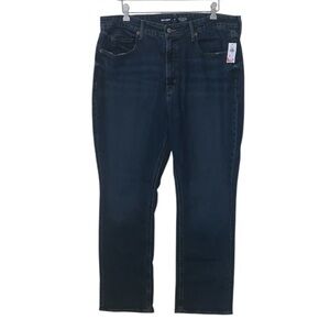 Old Navy High-Rise Straight Jeans - Dark Wash Blue